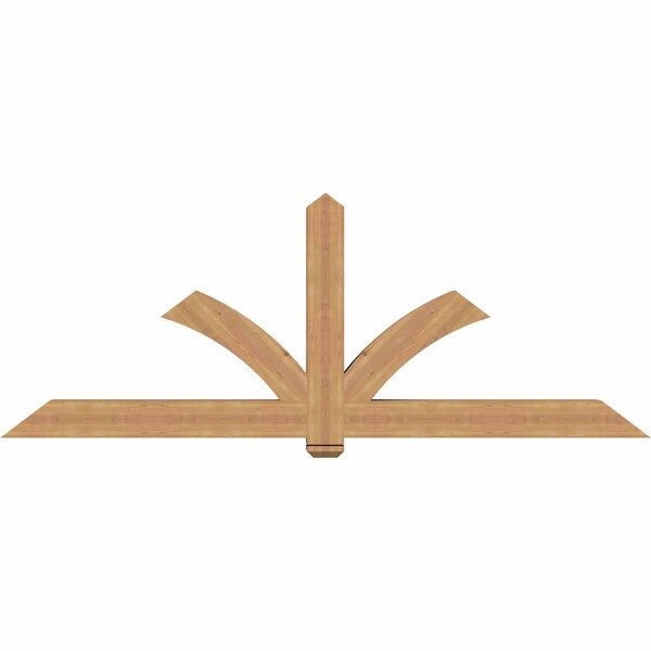 Ekena Millwork Redmond Smooth Timber Gable Bracket, Western Red Cedar, 96"W x 36"H x 5 1/2"D x 5 1/2"F, 9/12 Pitch GBW096X36X0606RED00SWR - main